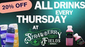 Strawberry Fields Apothecary 20% ALL BEVERAGES