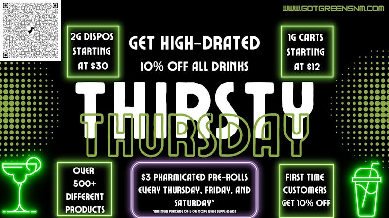 Got Greens Thirsty Thursday 10% Off