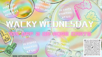 Got Greens Wacky Wednesday 10% Off Carts