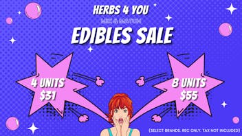 Herbs 4 you 4/$31 Or 8/$55 - 100MG GUMMIES