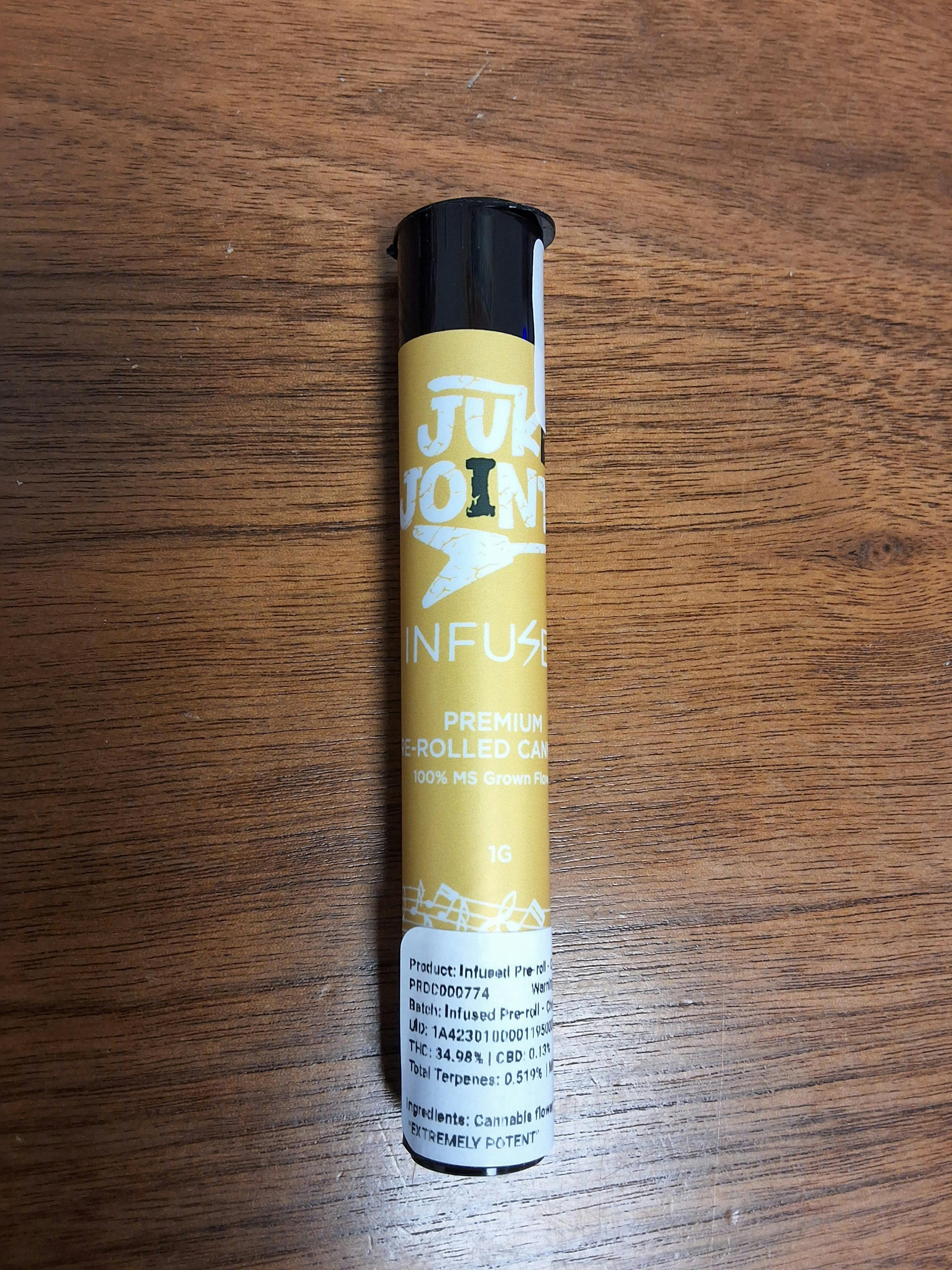 Infused Pre-roll - Cherry Breath - 1g 34%THC - JUKE JOINTS - HYBRID