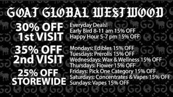 Goat Global Delivery - West Los Angeles 30% off your first delivery!