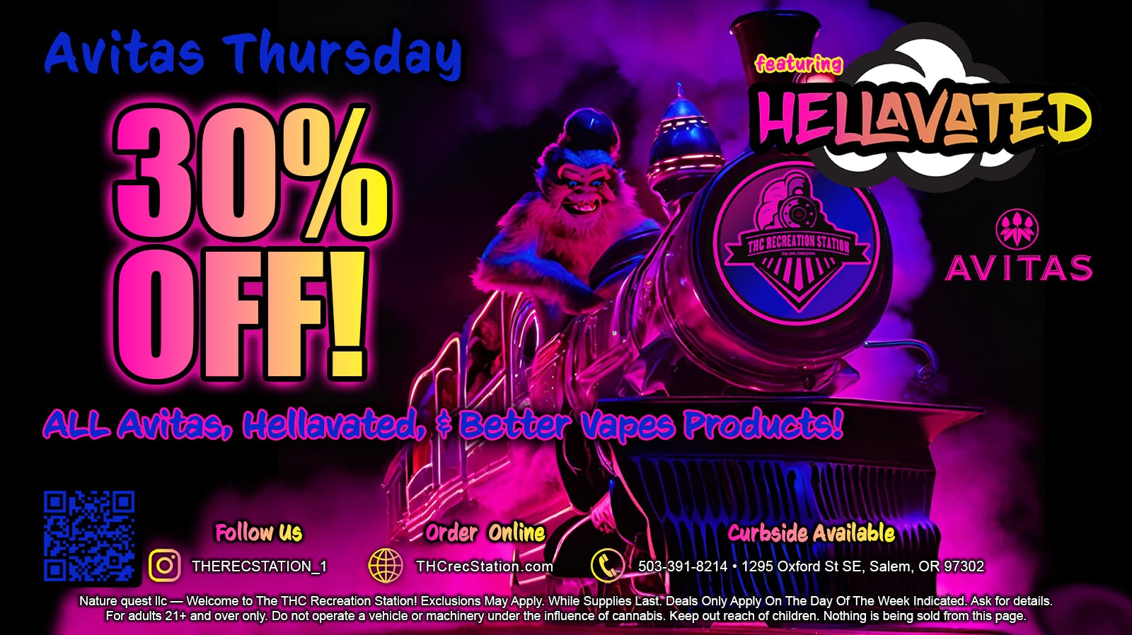 THC Recreation Station Salem Avitas, Better & Hellavated!