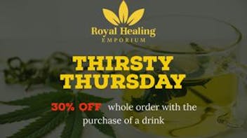 Royal Healing Delivery 30% OFF Thirsty Thursday