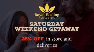 Royal Healing Emporium 25% off for the weekend getaway