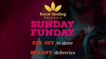 Royal Healing Delivery 30% OFF Sunday Funday in store