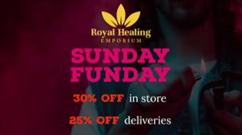 Royal Healing Delivery 30% OFF Sunday Funday in store