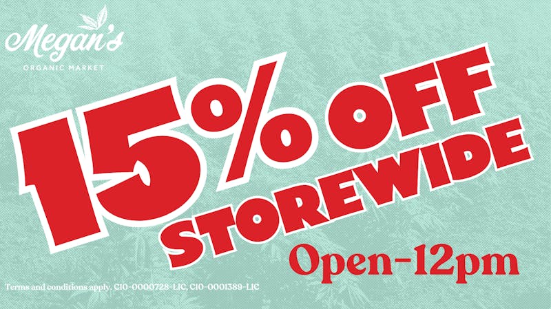 Megan's Organic Market - SLO 15% Off Storewide: Open-12pm