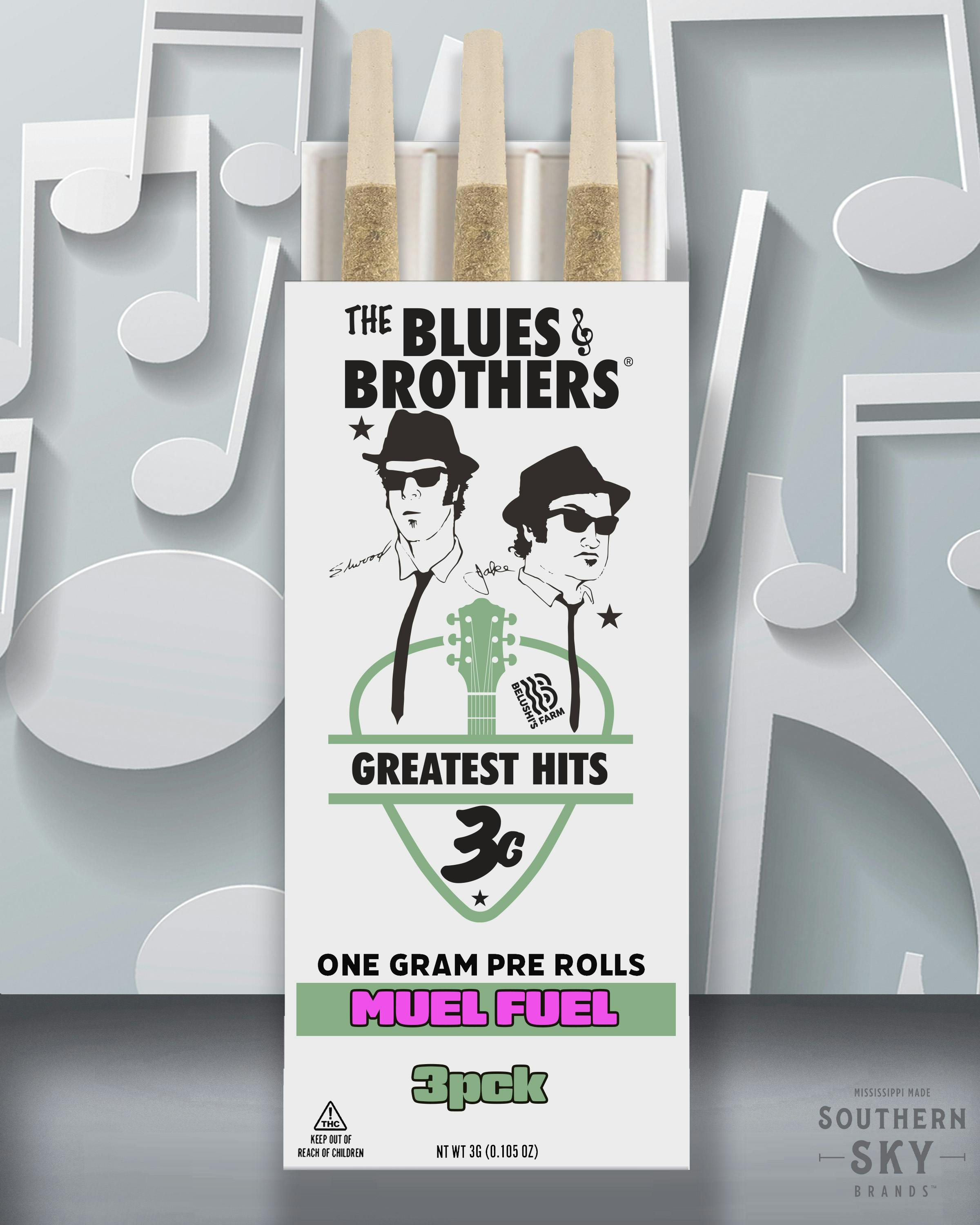 Blues Brothers - Mule Fuel 1g Pre Roll 3 Pack