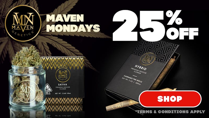 California Street Cannabis Company - Delivery 25% OFF Maven Mondays!