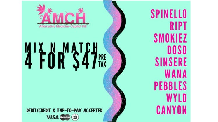 AMCH RECREATIONAL Mix&Match (4) Edibles $47 PRETAX