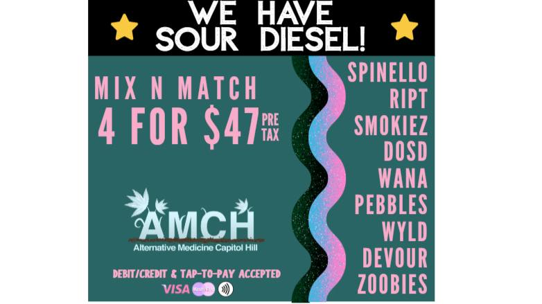 AMCH RECREATIONAL Mix&Match (4) Edibles $47 PRETAX