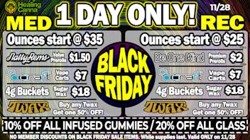 The Healing Canna BLACK FRIDAY IS HERE!
