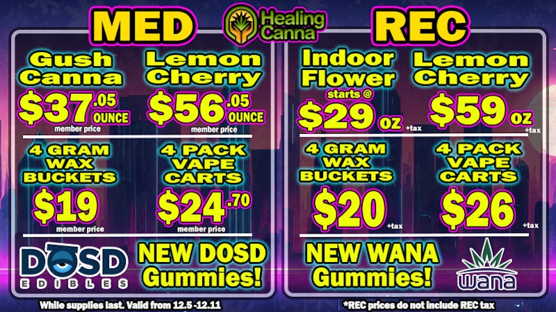 The Healing Canna West New Dosd & Wana Gummies