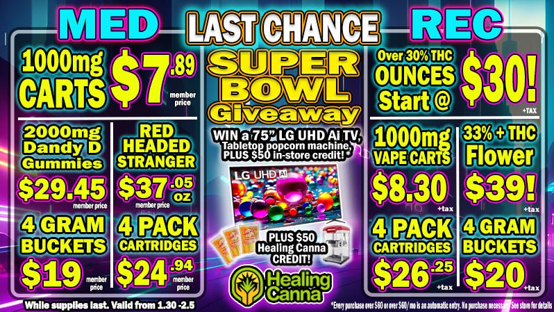 The Healing Canna 30% REC Flower $30oz