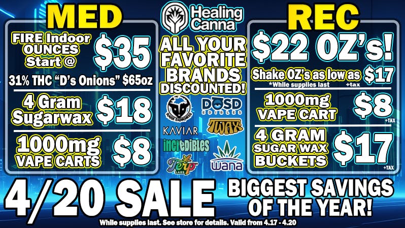 The Healing Canna Biggest sale of the year!