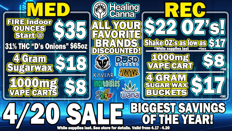 The Healing Canna Biggest sale of the year!