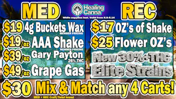 The Healing Canna $30 4-Carts Mix & Match is BACK!
