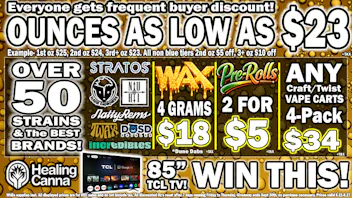 The Healing Canna $23oz's for Frequent Buyers! $34-4carts!