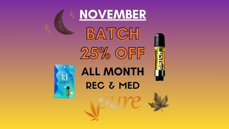 Pure West Batch 25% off All Month!