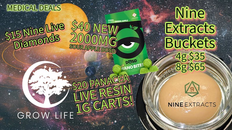 Grow Life MED Deals $65 8g Wax Buckets!