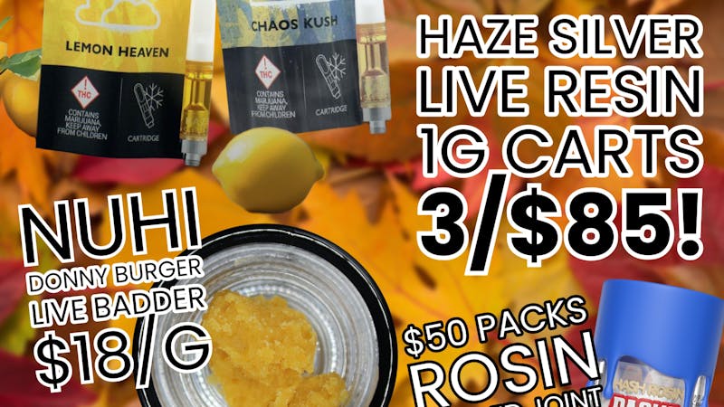Grow Life 3/$85 1000mg Live Resin Cartridges!