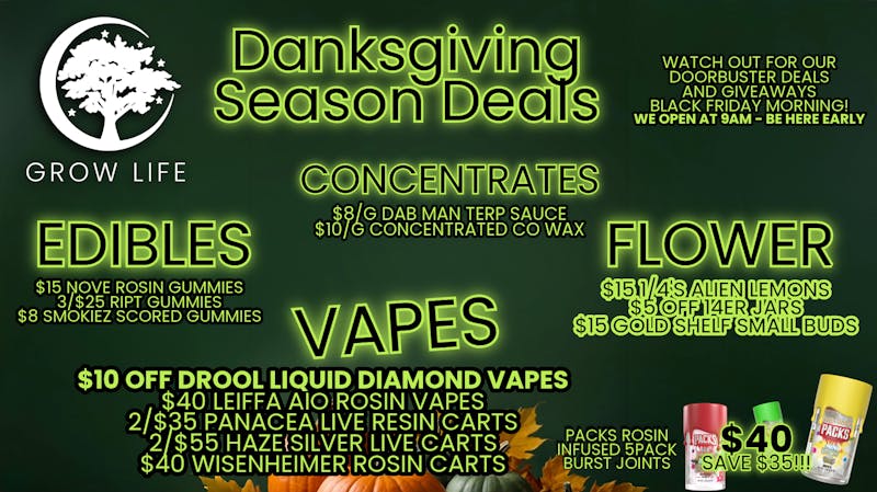 Grow Life SO MANY HOLIDAY DEALS!