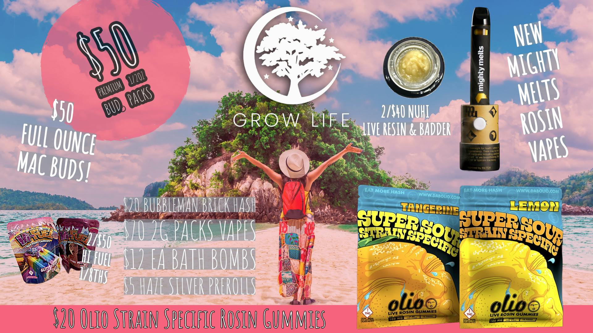 Grow Life $50 1/2oz & More Rec Deals