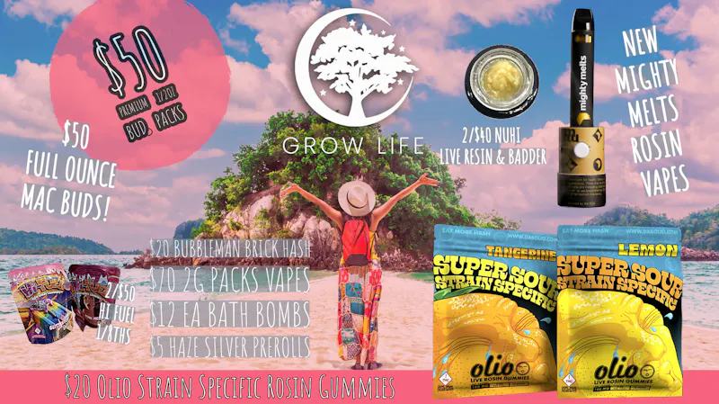 Grow Life $50 1/2oz & More Rec Deals