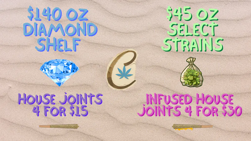 Cannabicare $45 OZ!! $140 OZ Diamond Shelf, 4 for $15 Joints!!