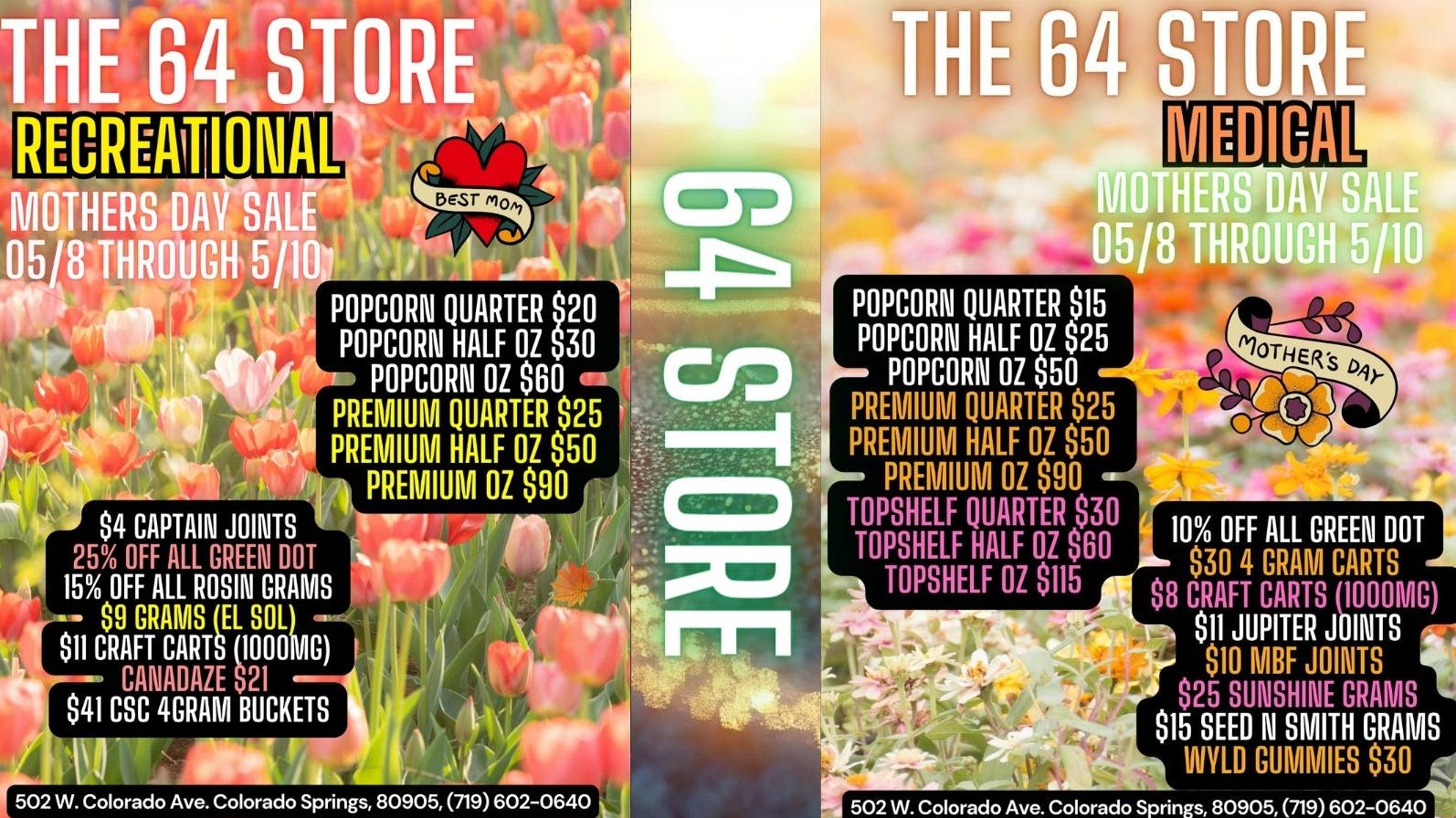 The 64 Store MOTHERS DAY DEALS! 05/08 - 5/10!