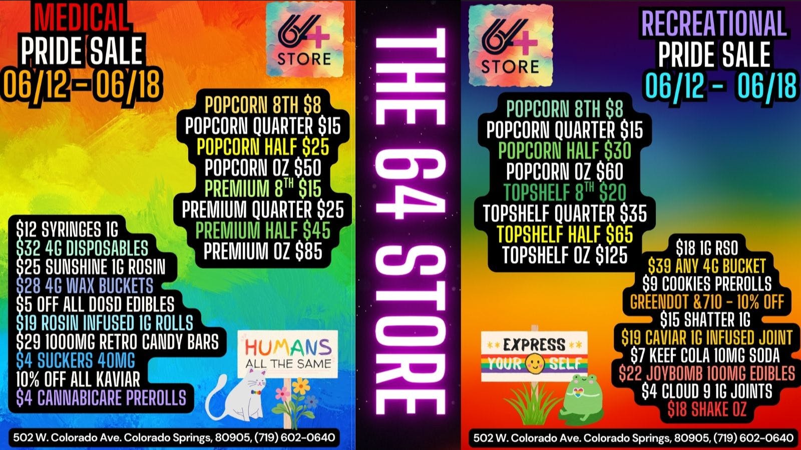 The 64 Store PRIDE MONTH SALE! Starts 6/12 Through 6/18!