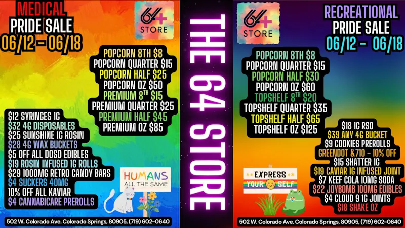 The 64 Store PRIDE MONTH SALE! Starts 6/12 Through 6/18!
