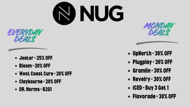 NUG Alameda Monday Deals & Everyday Deals