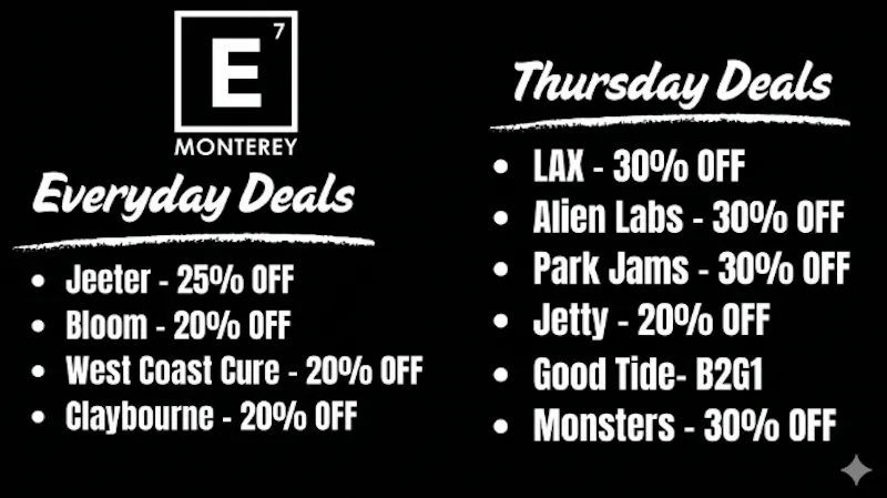 Element 7 - Monterey Thursday - E7 Monterey Deals