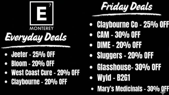 Element 7 - Monterey Friday - E7 Monterey Deals