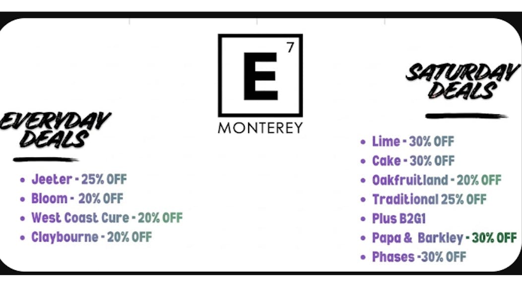 Element 7 - Monterey Saturday - E7 Monterey Deals