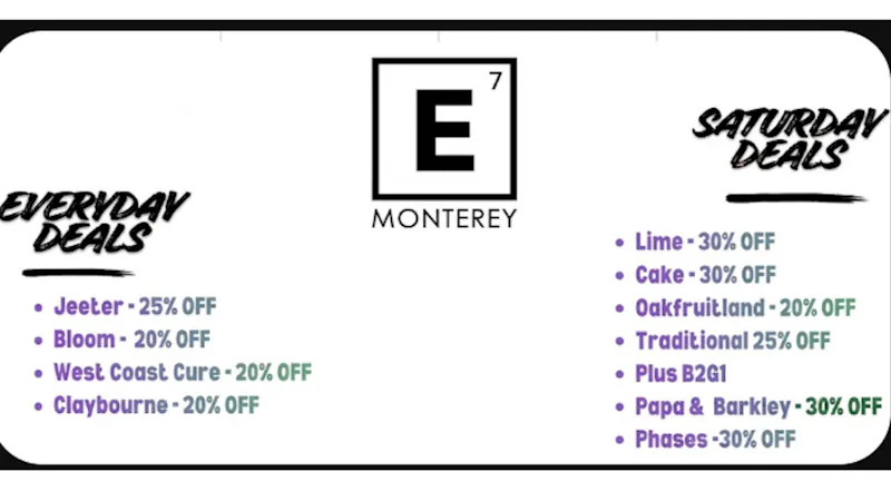 Element 7 - Monterey Saturday - E7 Monterey Deals
