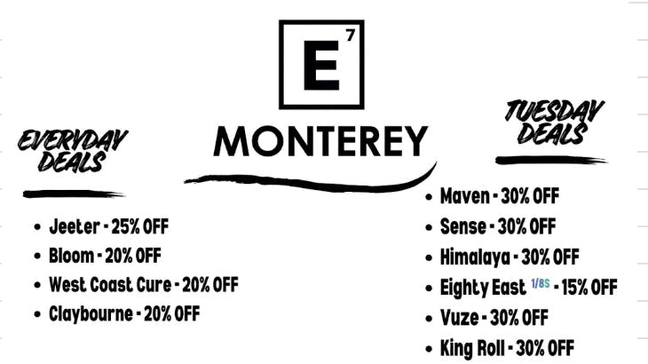 Element 7 - Monterey Tuesday - E7 Monterey Deals