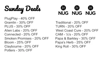 NUG Yonkers Sunday Deals...