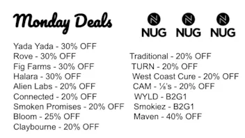 NUG Yonkers Monday Deals...