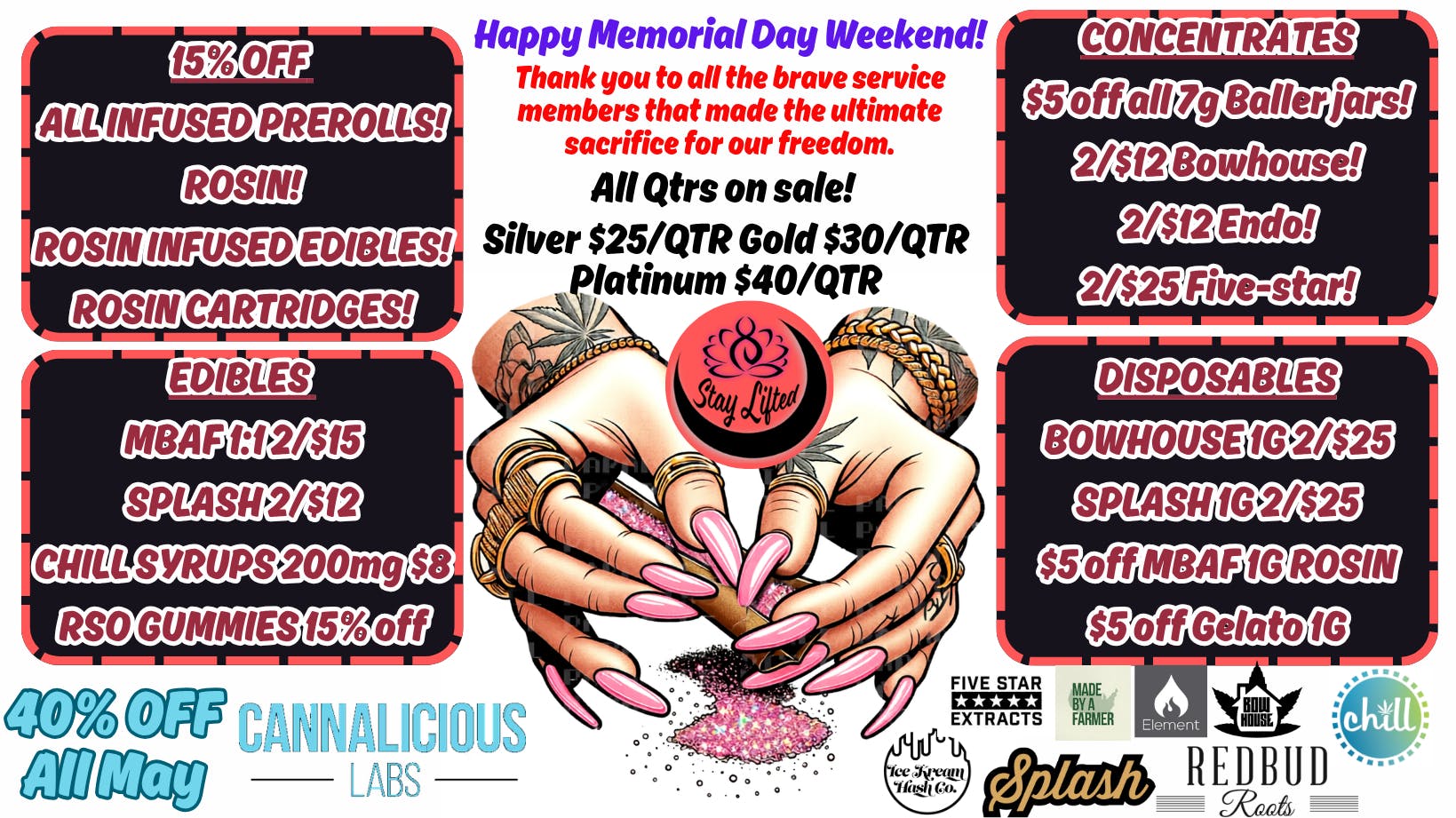 Stay Lifted Happy Memorial Day Weekend!