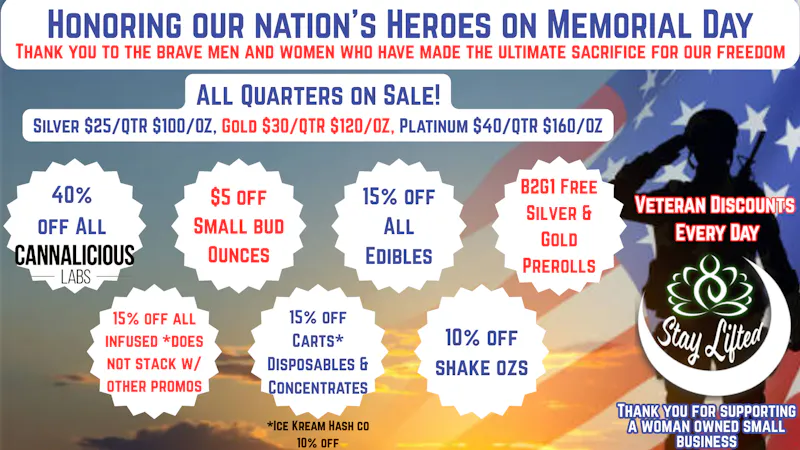 Stay Lifted Happy Memorial Day