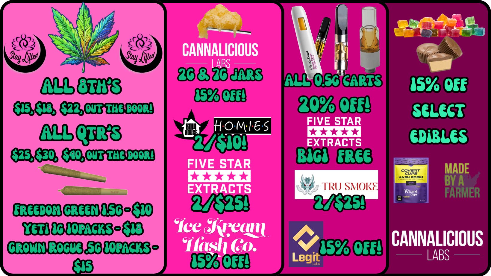 Stay Lifted $25, $30, $40 quarters! Out the door!! + MORE!!