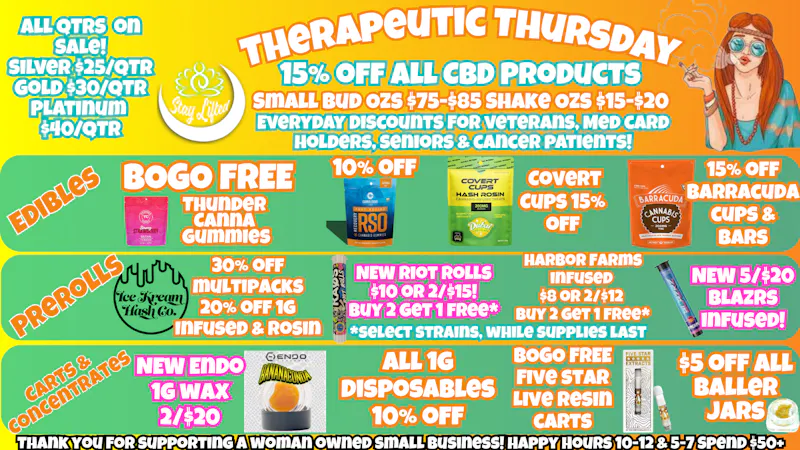Stay Lifted Therapeutic Thursday ALL QTRS ON SALE!