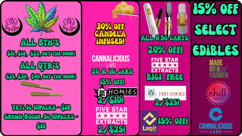 Stay Lifted Terpy Tuesday! All flower sale!