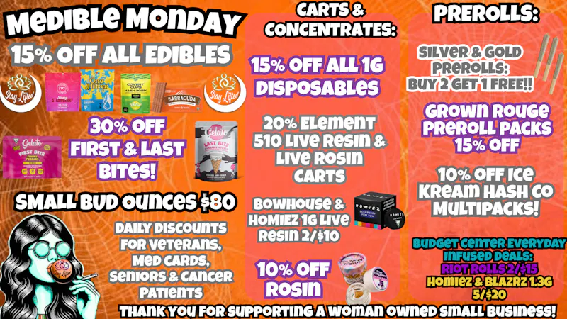 Stay Lifted MEDIBLE MONDAY 15% off EDIBLES!