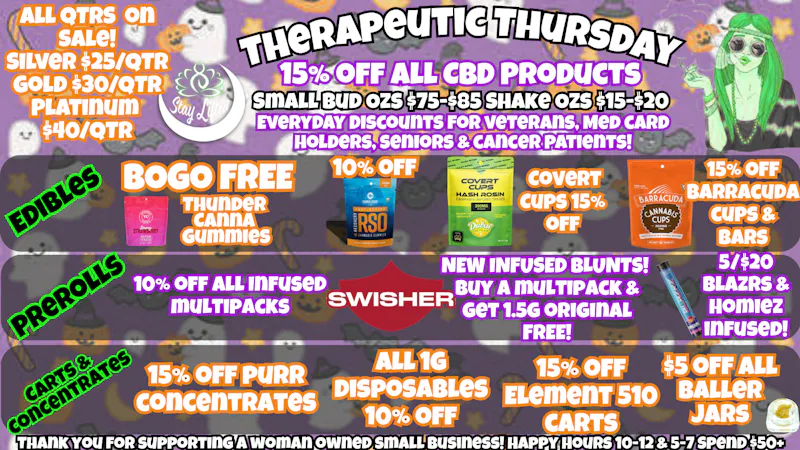 Stay Lifted Therapeutic Thursday ALL QTRS ON SALE!