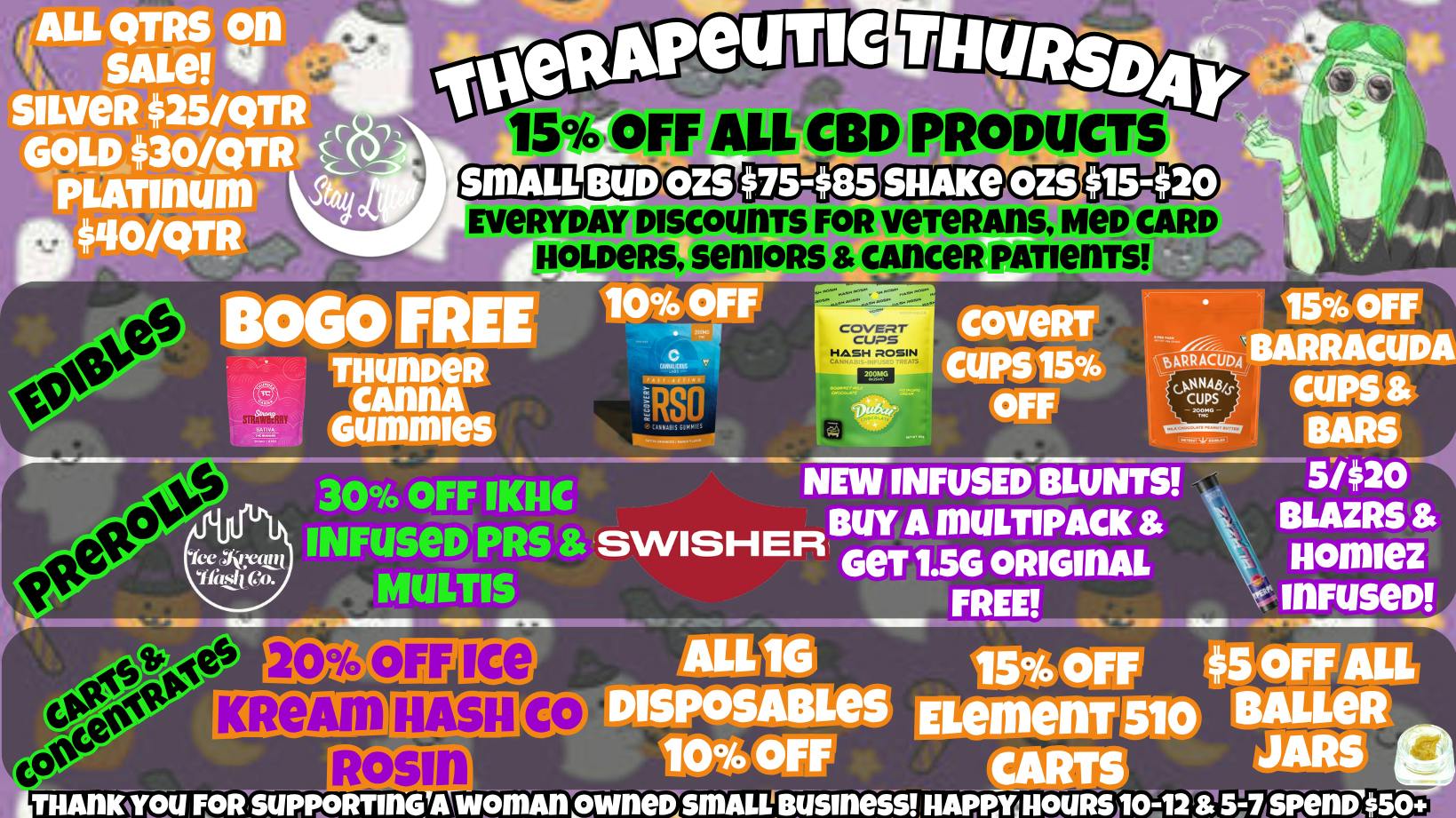 Stay Lifted Therapeutic Thursday ALL QTRS ON SALE!