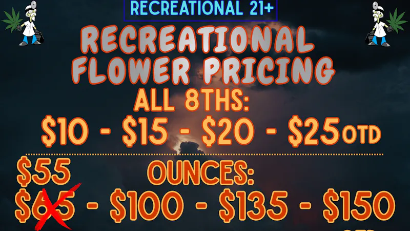 Doctors Orders Rec Flower Pricing - OUT THE DOOR!
